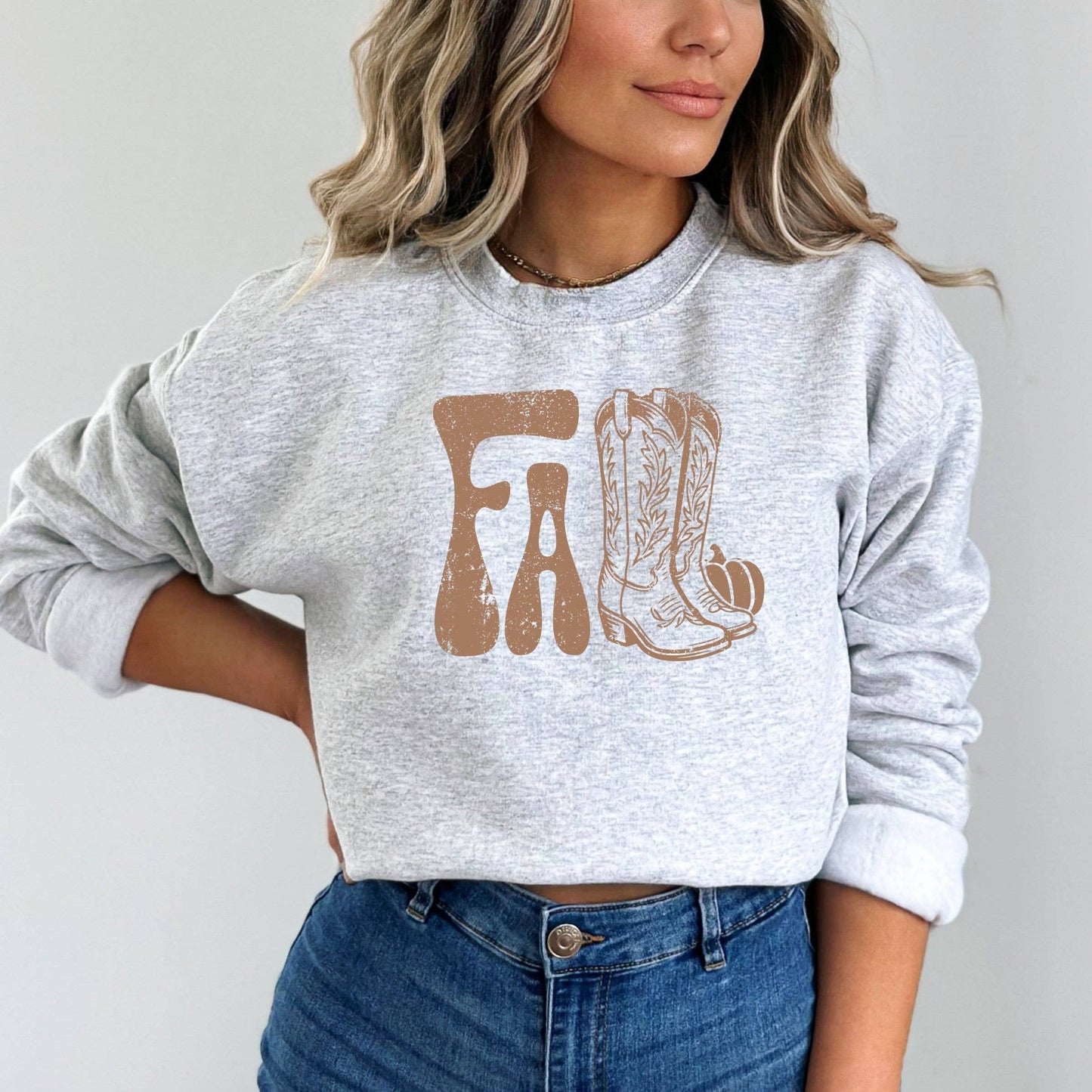 Wholehearted Motherhood and Co. - Fall Western Cowboy Fall Graphic Sweatshirt